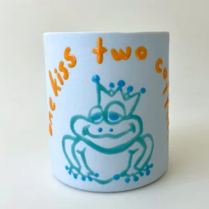 Frog Prince Handmade Large Cup - Blue