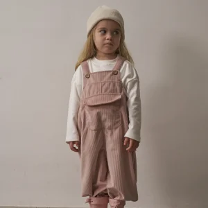 Pink Childhood Velvet Kids  Jumpsuit