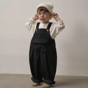 Black Childhood Velvet Kids  Jumpsuit