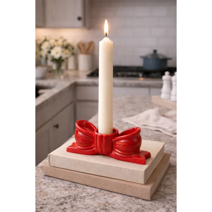 Red Ribbon Candle Holder image 2