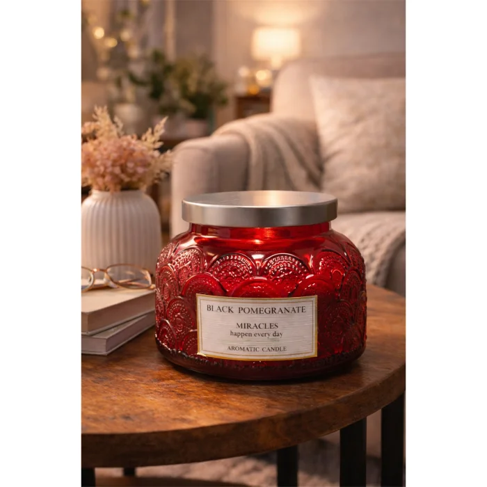 Black Pomegranate Jar Candle image 4