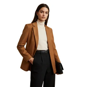 The Saffron Kadın Suede Blazer Mustard