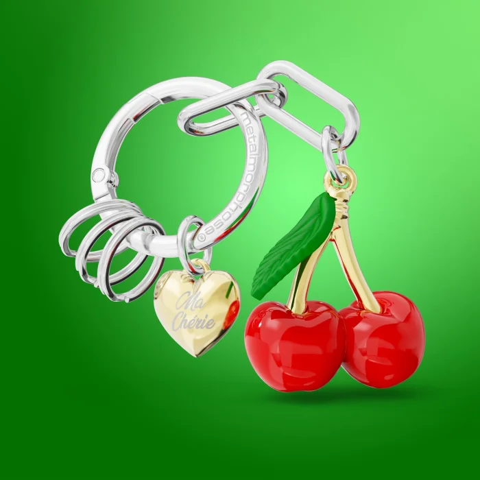 Metalmorphose Foodie/nature 'cherry' Keychain / Bag Accessory image 2