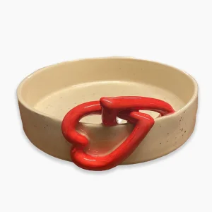 Handmade Ceramic Dish - Heart Handle Detail