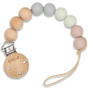 Bead Pacifier Clip-pebble