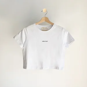 Cropped Tee With A Minimal Print
