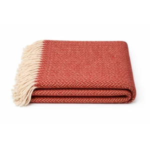 Blanc Fishbone Wool Blanket, Single Size