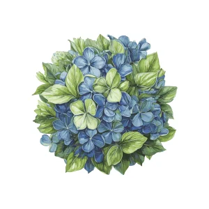 Mavi Ortanca 6-piece Placemat Set