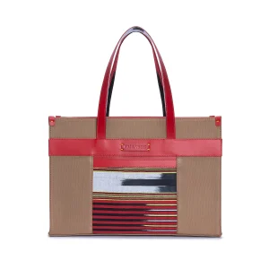 Zua Deri Kanvas Omuz Çantası