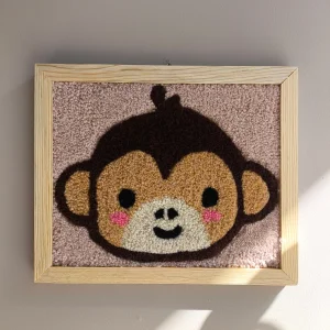 Baby Monkey Tufting Wall Decor