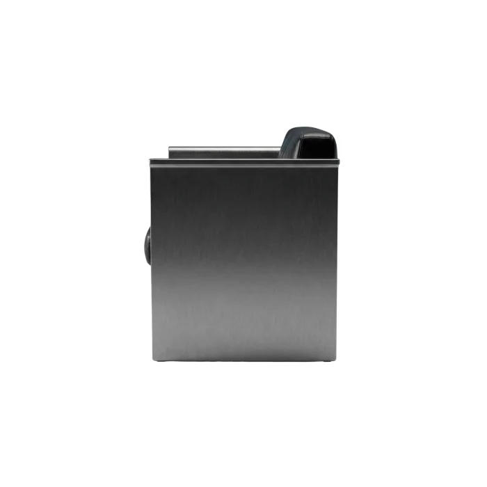 Block Stainless Steel Leather Armchair image 3