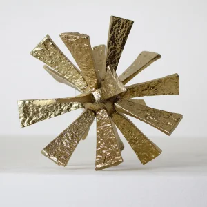 Gold Starburst Geometric Sculptural Object (18 Cm)