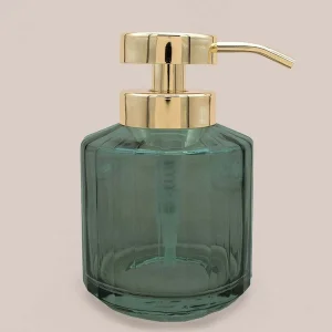 Emerald Glass Liquid Soap Dispenser