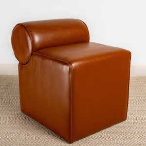 Mini Pouf With Rounded Back