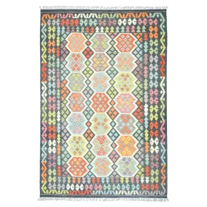 Handwoven Afghan Kilim 202x292 Cm (6.6x9.6 Ft)