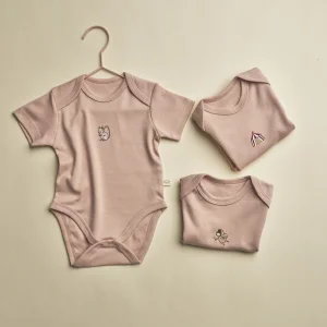 Salmon Dreams Series 3-piece Short Sleeve Snap-on Body Zibin Model