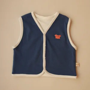Double-sided Vest With Crab Embroidery