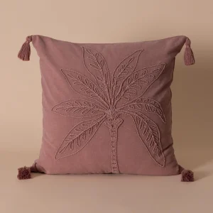 Tasseled Cushion, Rose Pink, 45x45cm