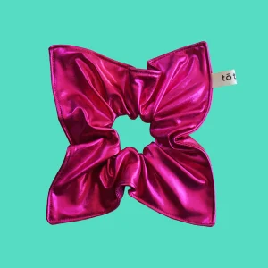 Toten Metallic Grey Scrunchie