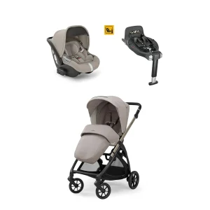 Inglesina Electa+ Tek El Katlanıp Açılan Çift Yön Bebek Arabası Ana Kucağı+Baza 3lü Set - Upper Black