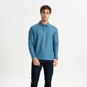 Bozalan Mercerized Long Sleeve Polo Shirt