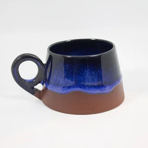 Moire Deep Blue Fincan