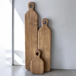 Nordic Pine Wood Triple Presentation Board Set - Decorative Serving & Cutting Board