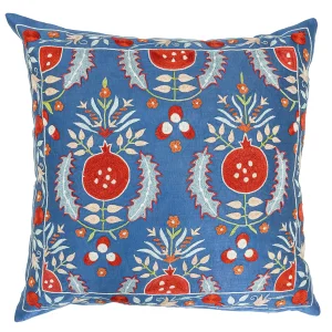 Adin Pomegranate Patterned Silk Cushion