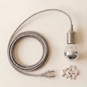 Arc Lamp Silver - Without On/off Switch - With Big Bulb