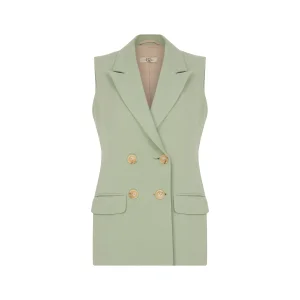 Linen Green Vest