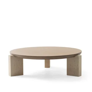 Nota Travertine Leg Modern Coffee Table