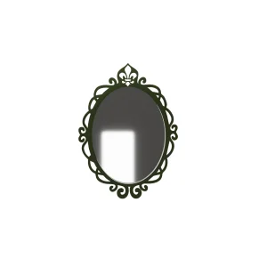 Fleur Steel Mirror | Gothic & Vintage Style Decorative Wall Mirror