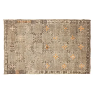 Vintage Turkish Carpet, Large Handwoven Wool Area Rug, Muted Earth Tone Anatolian Rug
