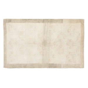 Neutral Beige Rug Faded Cream Minimalist Rug Distressed Low Pile Area Rug Boho Bedroom Rug