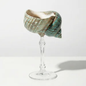 Maris Sirena Ii - Handcrafted Emerald Mother-of-pearl Designer Glass