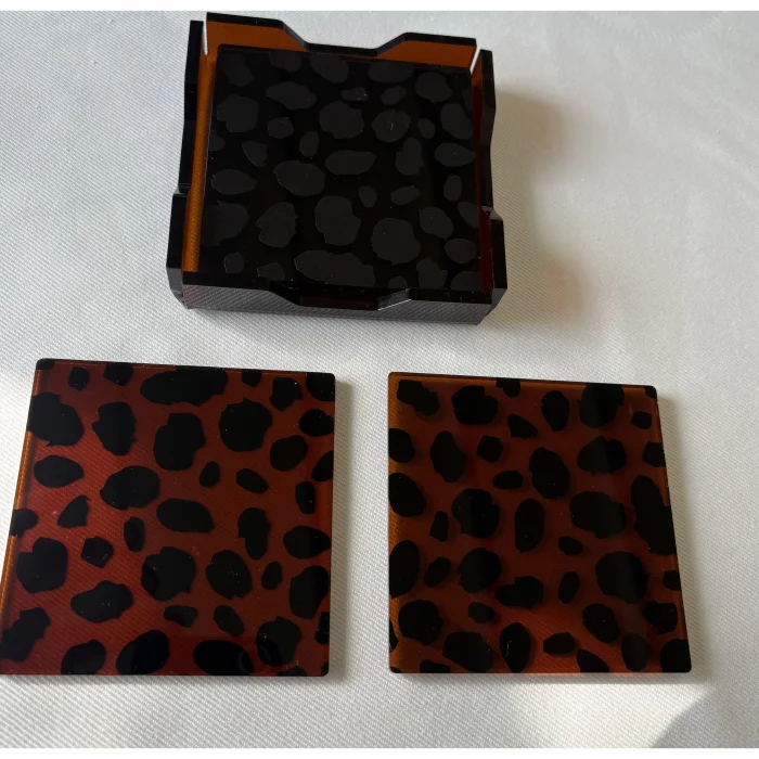 Leopar Pattern Coasters image 3