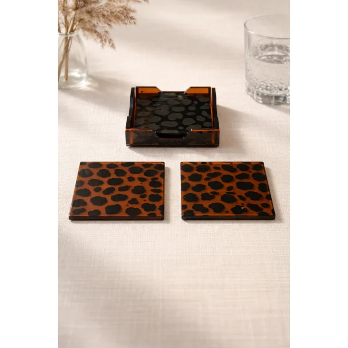 Leopar Pattern Coasters image 4
