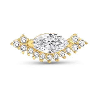 14k Gold Sun Piercing