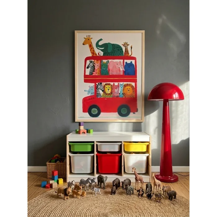 Luim Poster Club - 50x70 cm The School Bus Çerçeveli Poster | hipicon