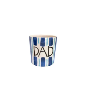 Handmade Ceramic Coffee Mug With 'dad' Text