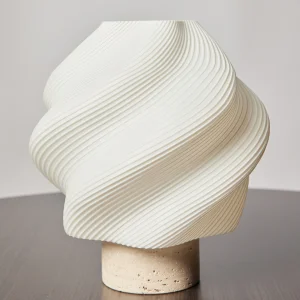 Travertine Foot Table Lamp (cloud)