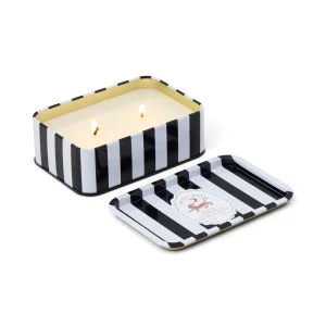 A Dopo Tiger Printed Tin Candle-black Cedar&fig