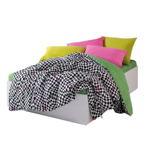 Popping Colors Çift Kişilik Lastikli Çarşaflı Nevresim Takımı