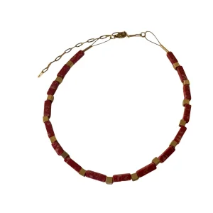 Red Turquoise Stone Anklet