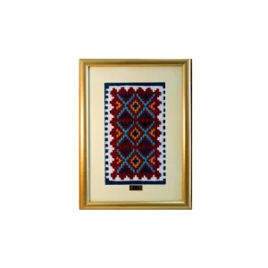 Handwoven Kilim Wall Art With Crown Motif