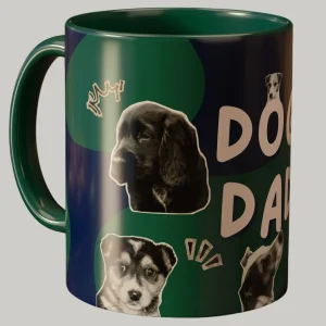 Dog Dad Themed Porcelain Mug