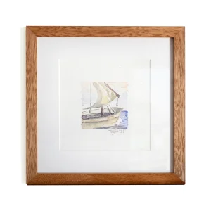 Original Watercolor Artwork In A Wooden Frame