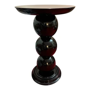 Solid Beech Base Carved Lacquered Coffee Table