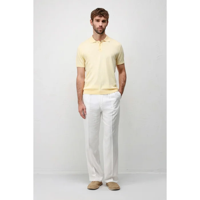 Comfort Slim Polo Collar Knit T-shirt - 2