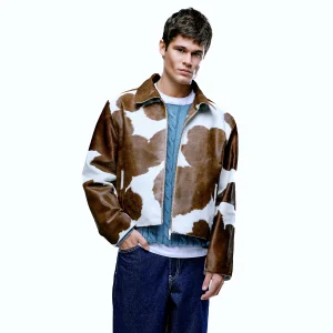 Woody - Doğal Tüy Yüzeyli Deri Ceket